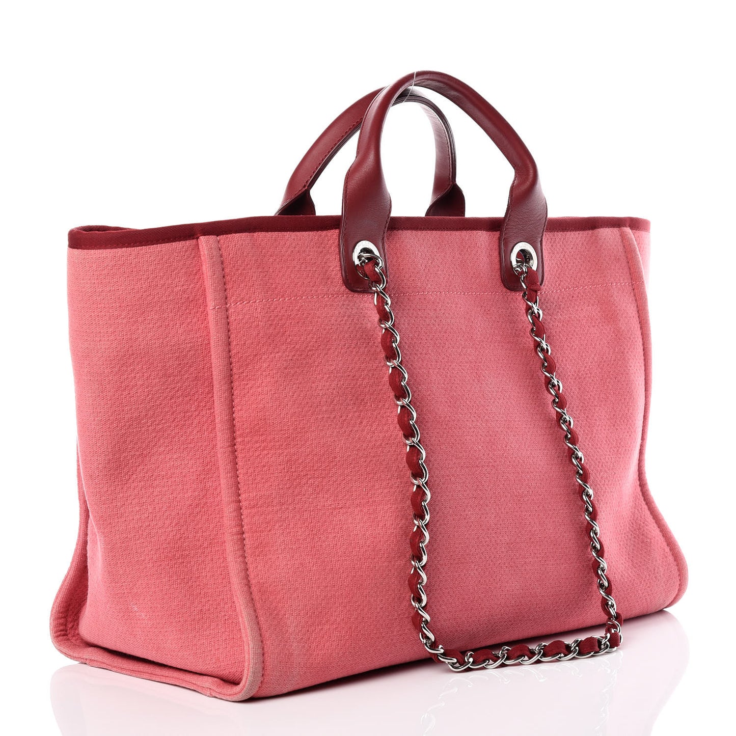 Canvas Large Deauville Tote Red