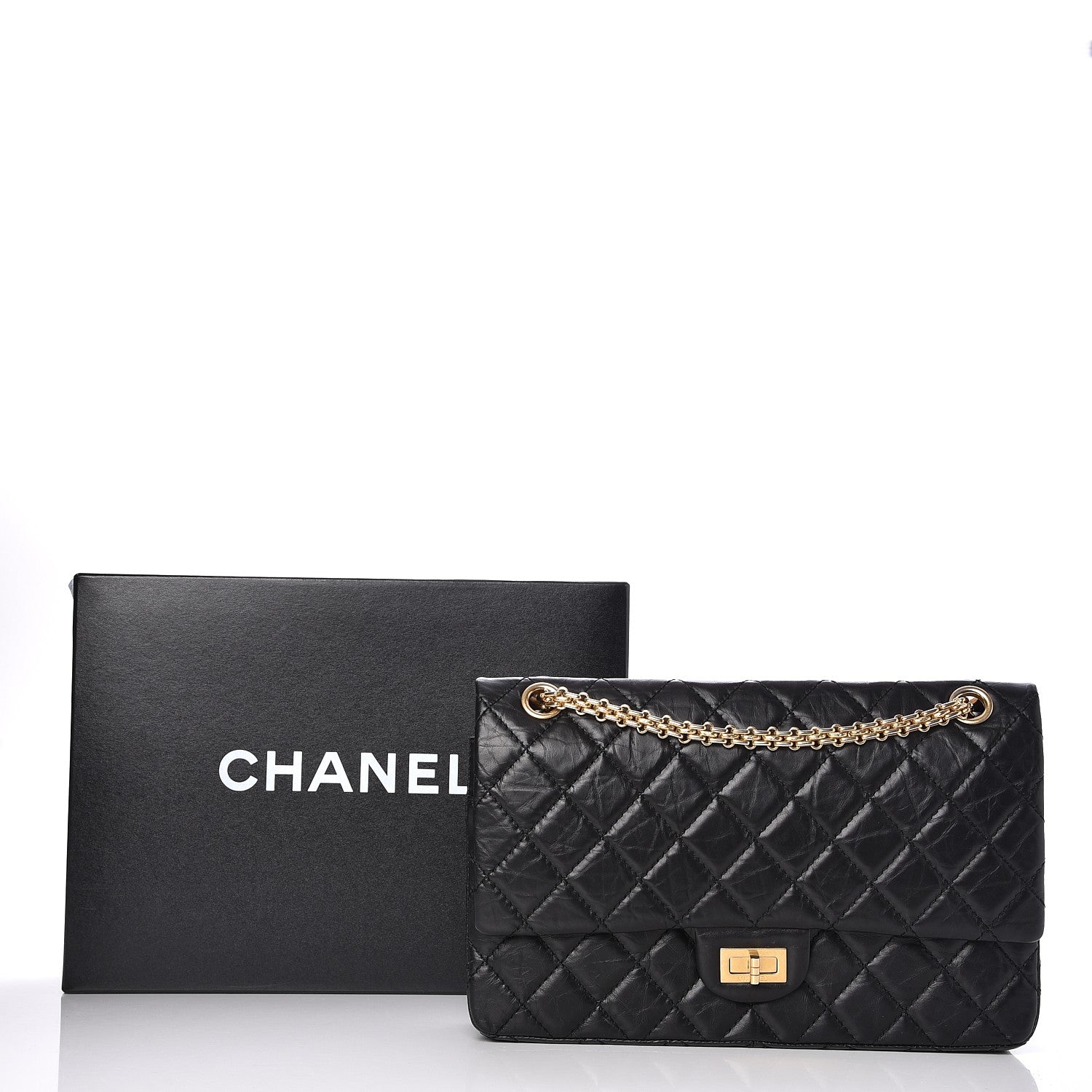 Chanel Aged Calfskin Quilted 2.55 Reissue 226 Flap Black 9 of 9