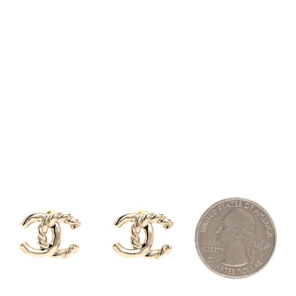 Chanel Twisted CC Earrings Gold 2 of 5