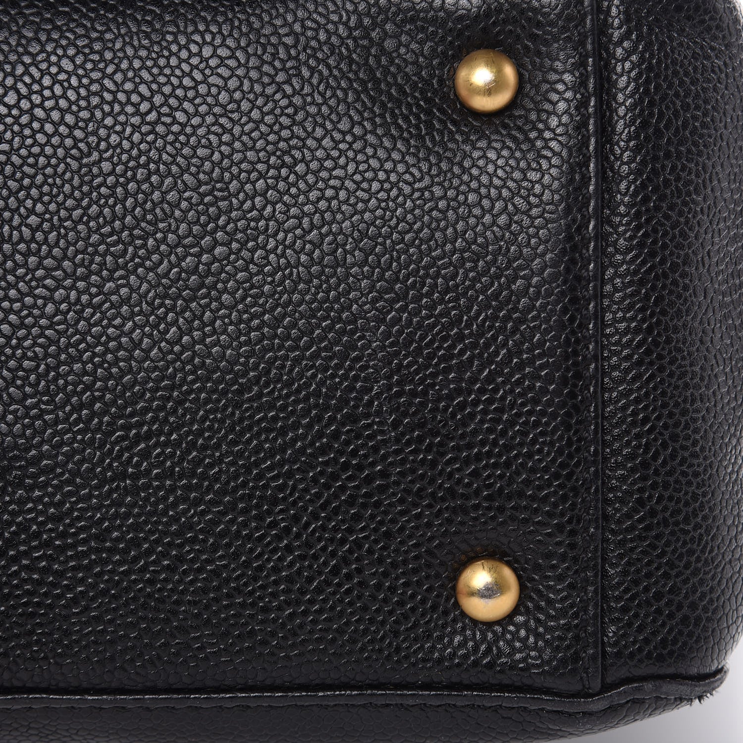 Chanel Caviar Large CC Shoulder Bag Black 10 of 13