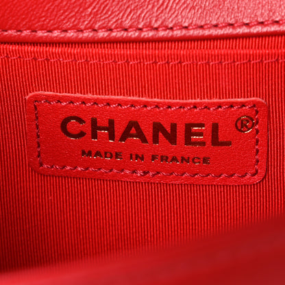 Chanel Lambskin Quilted Small Boy Flap Red 6 of 10