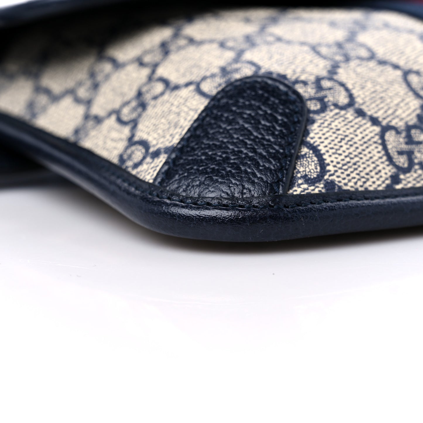 GG Supreme Monogram Web Small Ophidia Belt Bag 100 40 Beige Navy