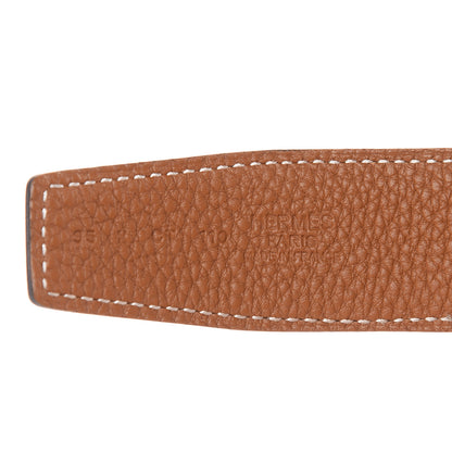 Hermes Box 135 Togo 32mm H Belt 95 Black Gold 5 of 6