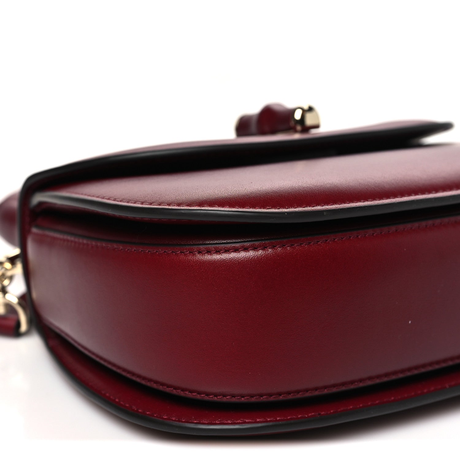 Gucci Boarded Dyana Lux Calfskin Web Monochrome Small Bamboo 1947 Top Handle Bag Rosso Ancora 10 of 12