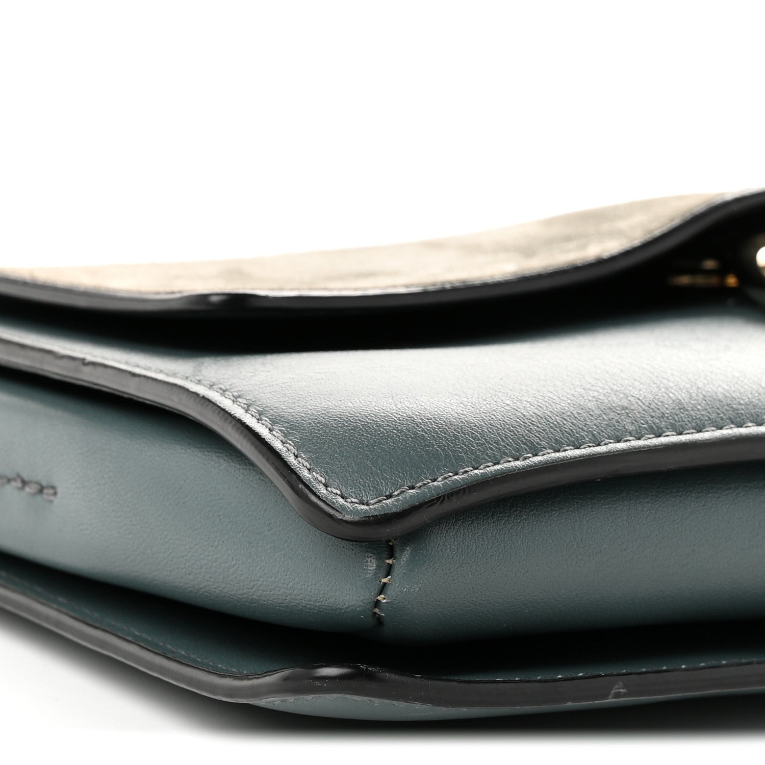 Chloe Suede Calfskin Small Faye Shoulder Bag Cloudy Blue 8 of 9