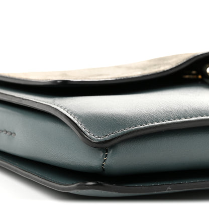 Chloe Suede Calfskin Small Faye Shoulder Bag Cloudy Blue 8 of 9