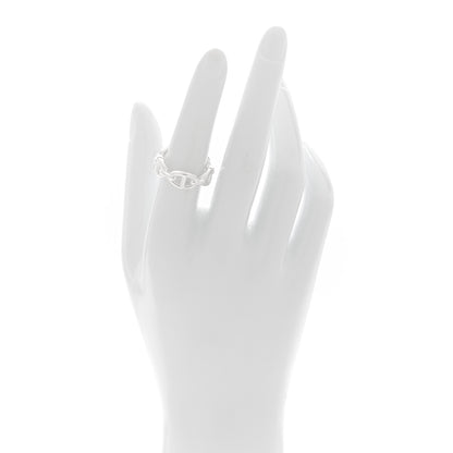 Hermes Sterling Silver PM Chaine d'Ancre Enchainee Band Ring 53 6.5 2 of 9