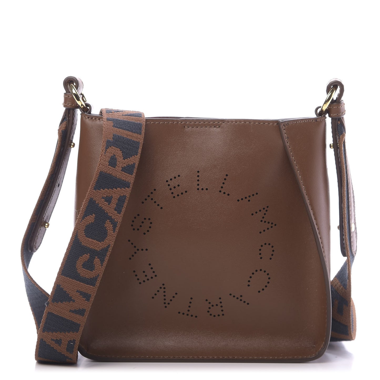 Eco Alter Nappa Perforated Logo Tiny Crossbody Cinnamon