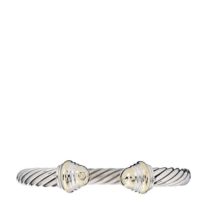 David Yurman Sterling Silver 14K Yellow Gold 7mm Cable Classics Bracelet 1 of 4