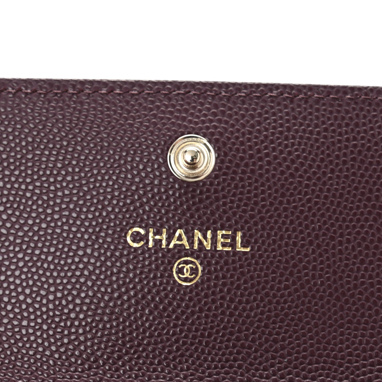 Chanel Caviar Quilted Textured CC Flap Card Holder Purple 6 of 8