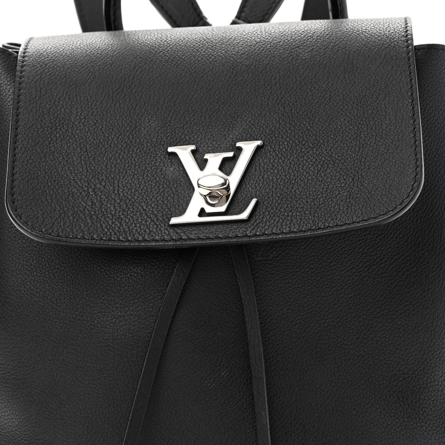 Calfskin Lockme Backpack Black