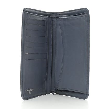 Chanel Lambskin Quilted Yen Wallet Blue 5 of 15