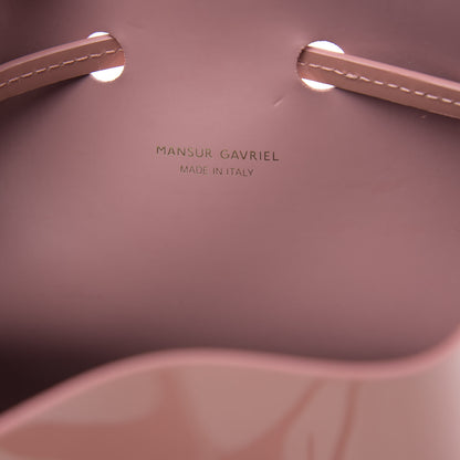 Mansur Gavriel Patent Calfskin Mini Bucket Blush 6 of 10
