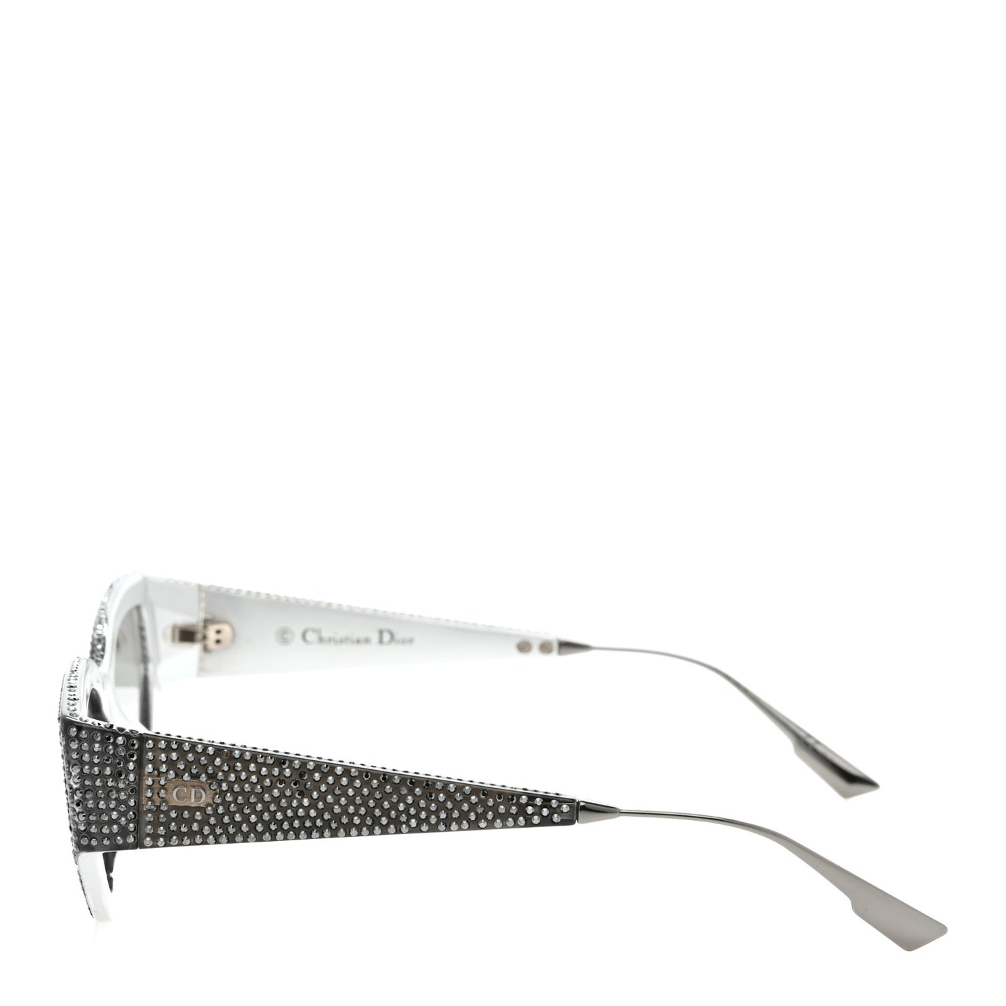 Acetate Crystal CatStyleDior1S Sunglasses Black
