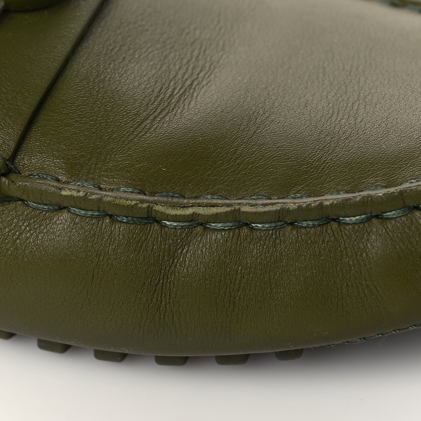 Soft Clove Calfskin Monochrome Mens Interlocking G Driver Loafers 11 Juniper Green