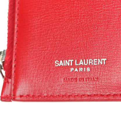 Saint Laurent Calfskin Fragments Flap Wallet Red 6 of 8