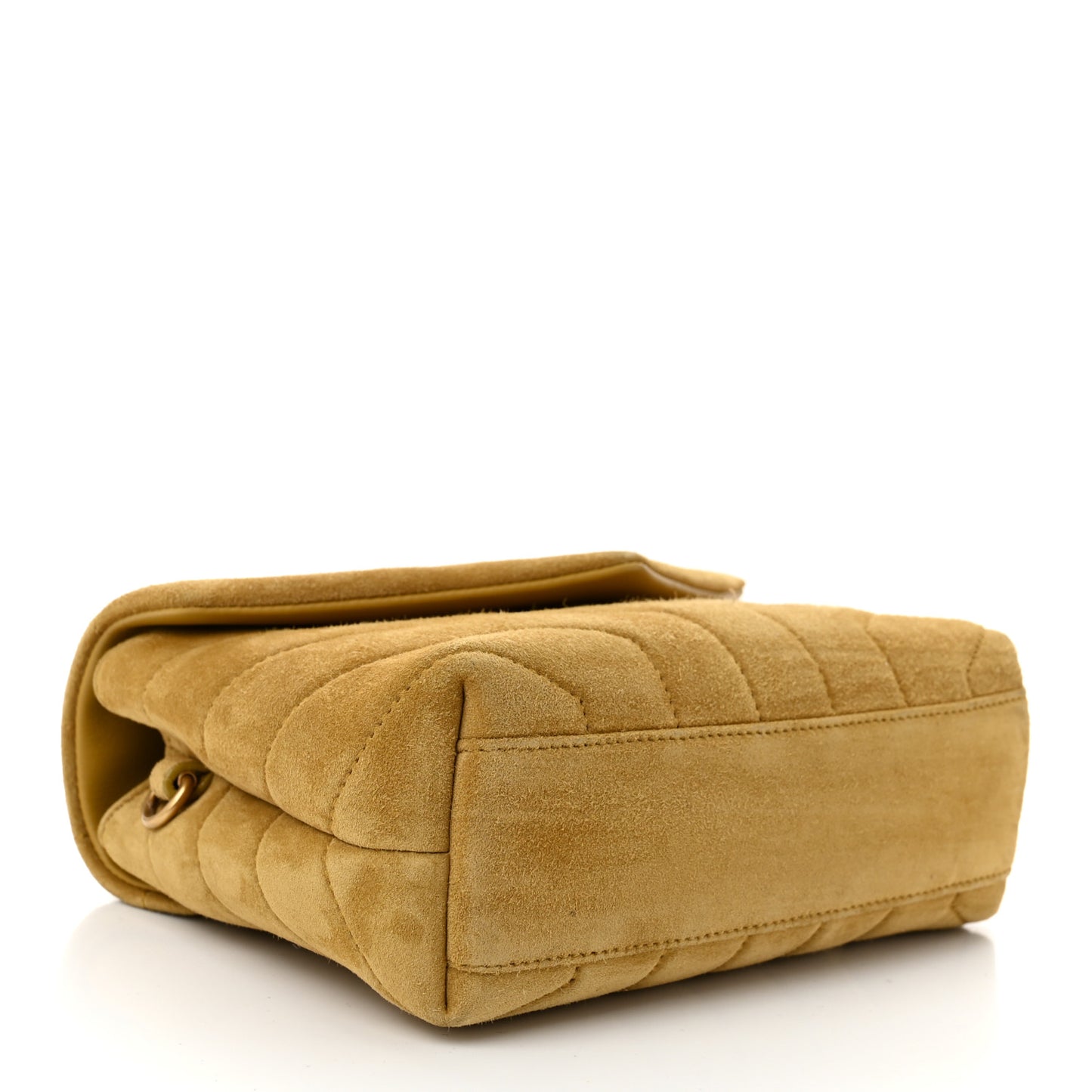 Suede Toy Loulou Shoulder Bag Chartreuse
