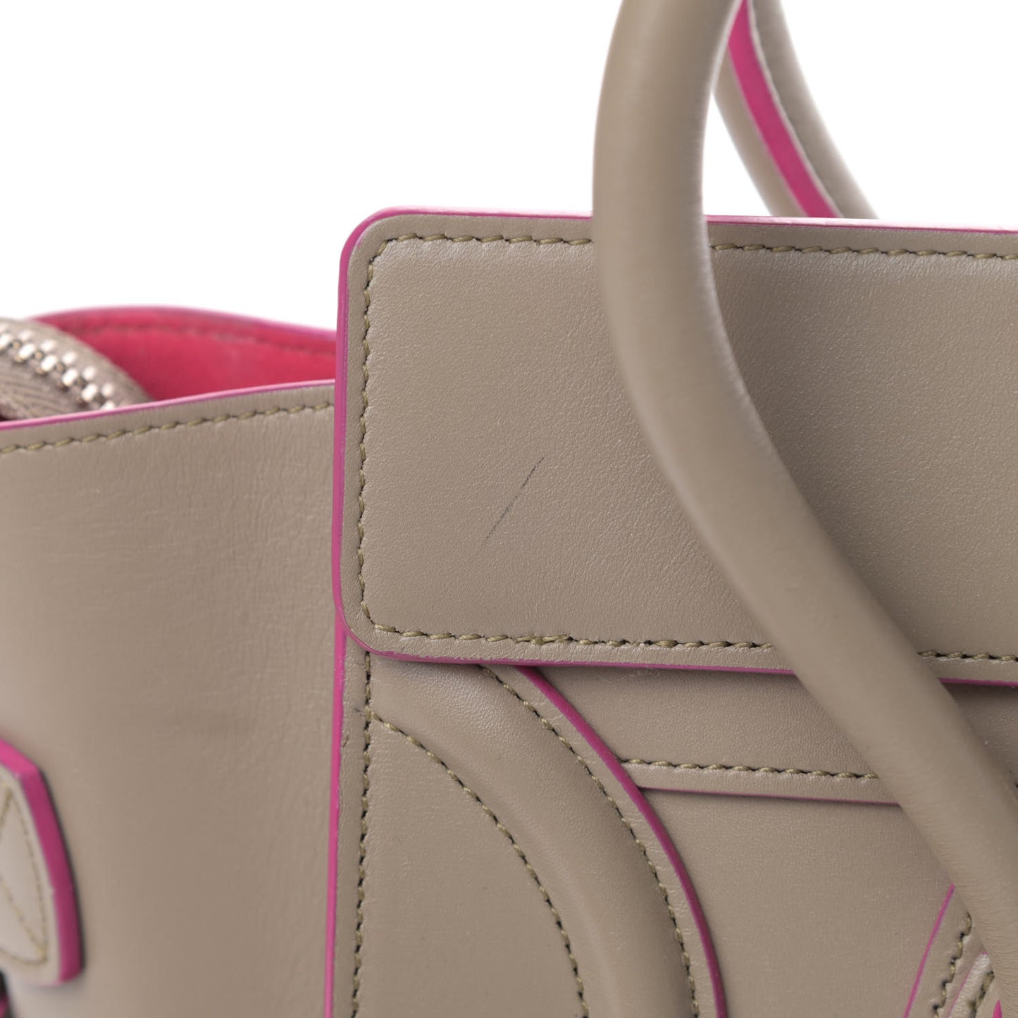 Palmelato Calfskin Micro Luggage Beige