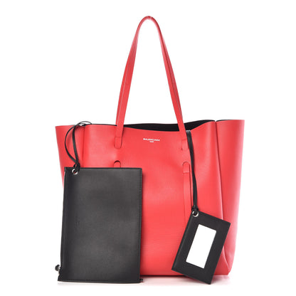 Balenciaga Veau Baltimore Double Sided Small Everyday Tote Rouge Vermeil Black 1 of 10