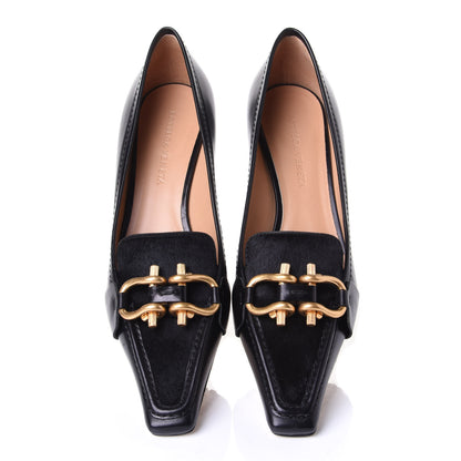 Bottega Veneta Nappa Calf Hair Madame Pumps 37 Black 5 of 10