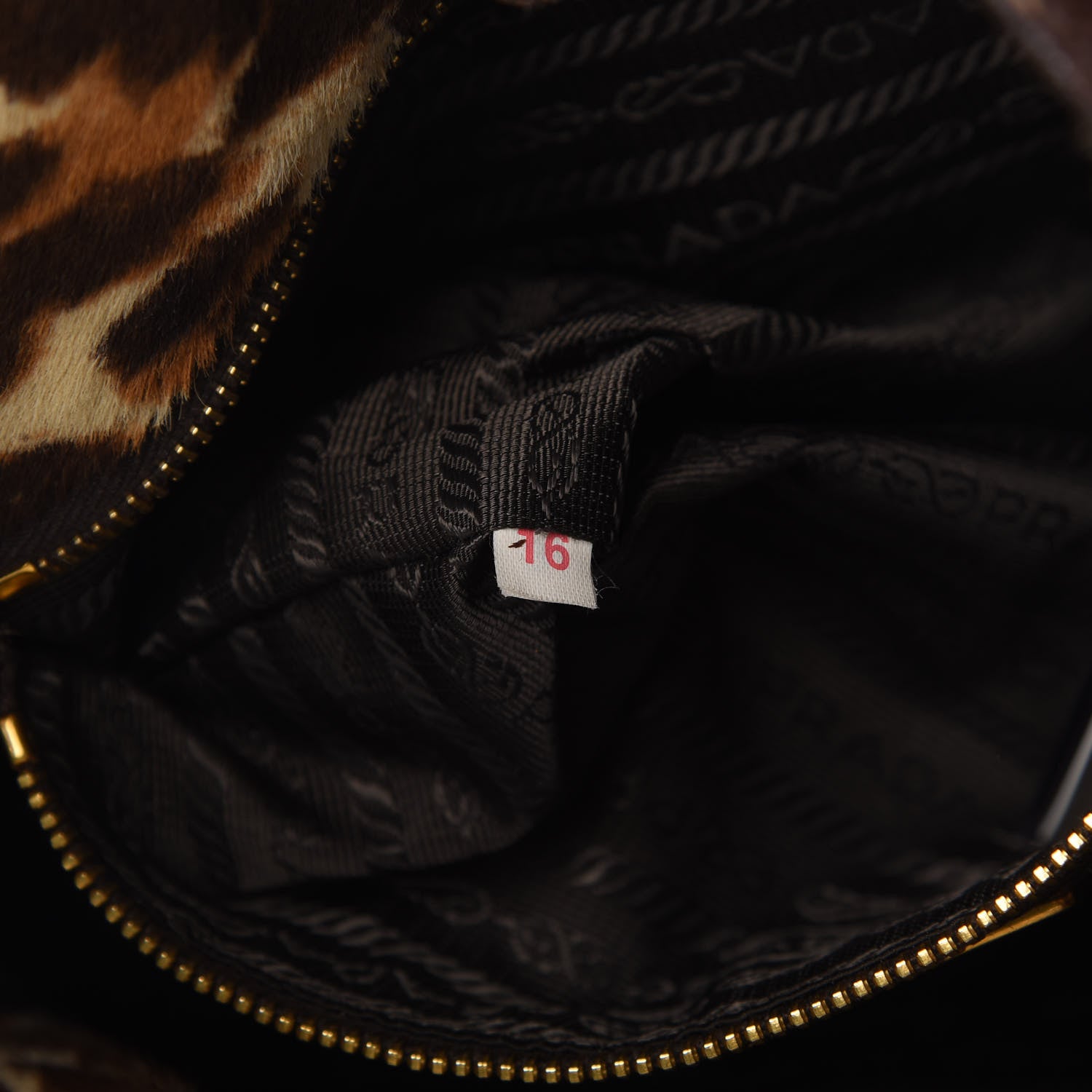 Prada Calf Hair Leopard Print Shoulder Bag Avorio 11 of 14