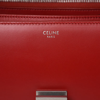 Celine Box Calfskin Medium Classic Box Flap Bag Red 6 of 9