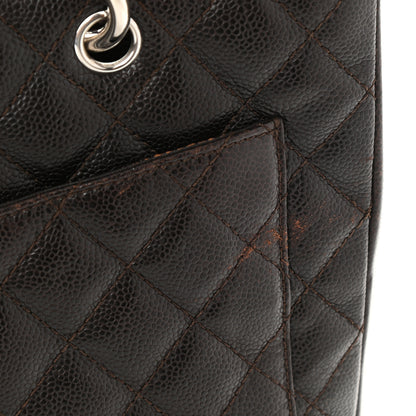 Chanel Caviar Quilted Grand Shopping Tote GST Dark Brown 11 of 12