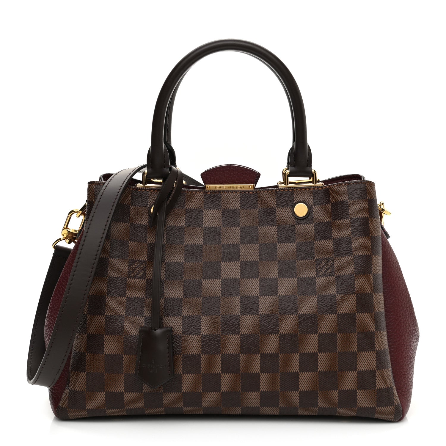 Louis Vuitton Damier Ebene Cuir Taurillon Brittany Bordeaux 1 of 10