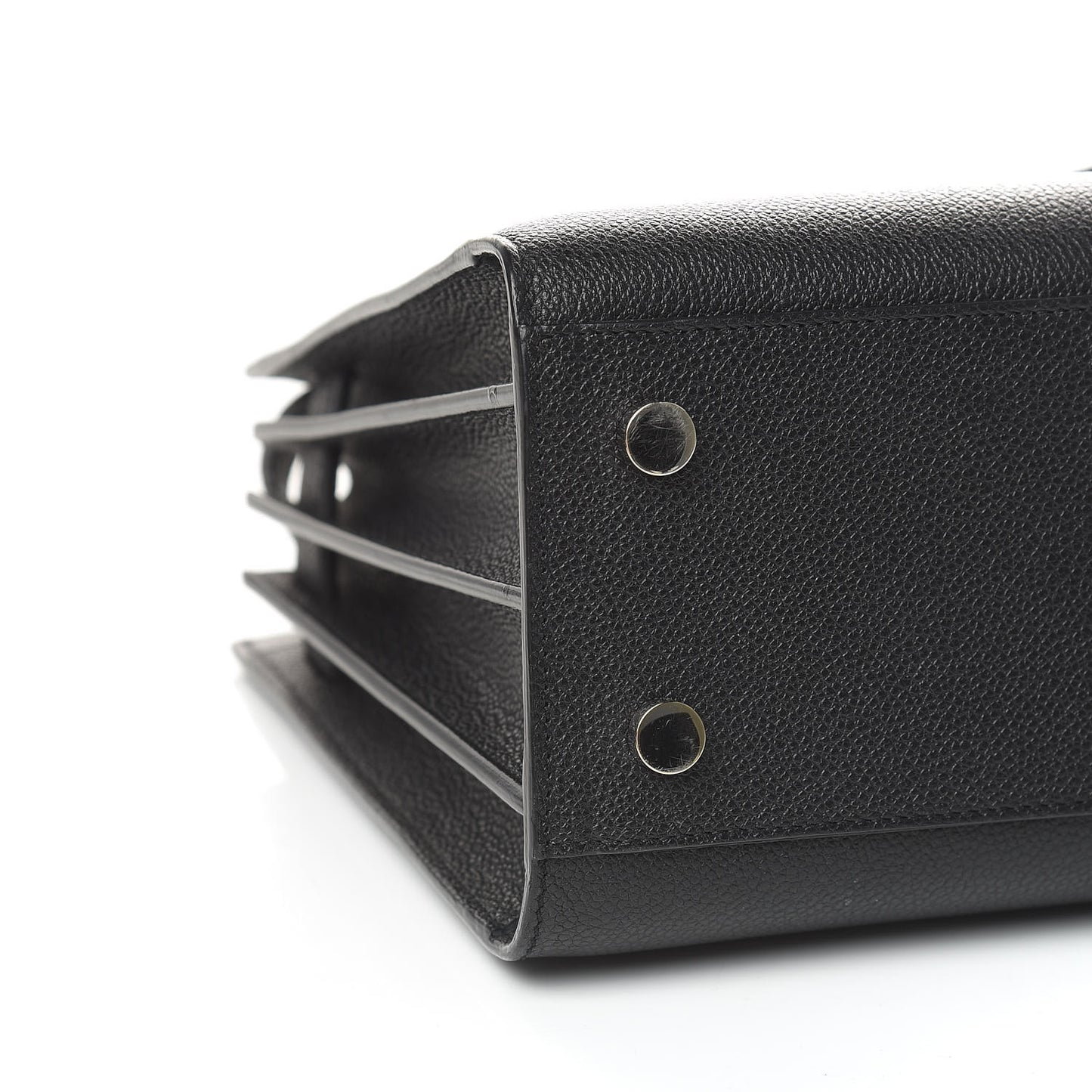 Grained Calfskin Baby Sac De Jour Black