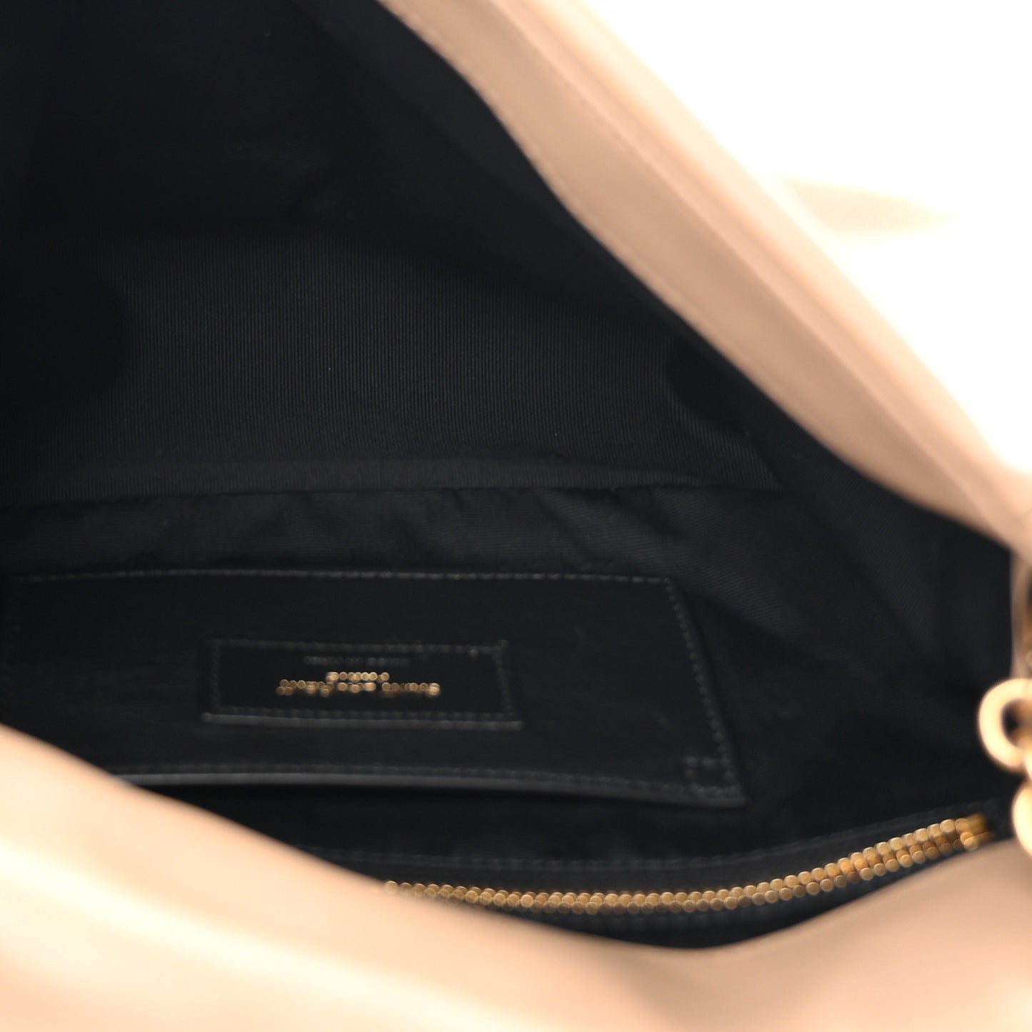 Lambskin Matelasse Monogram Small Jamie 4.3 Taupe