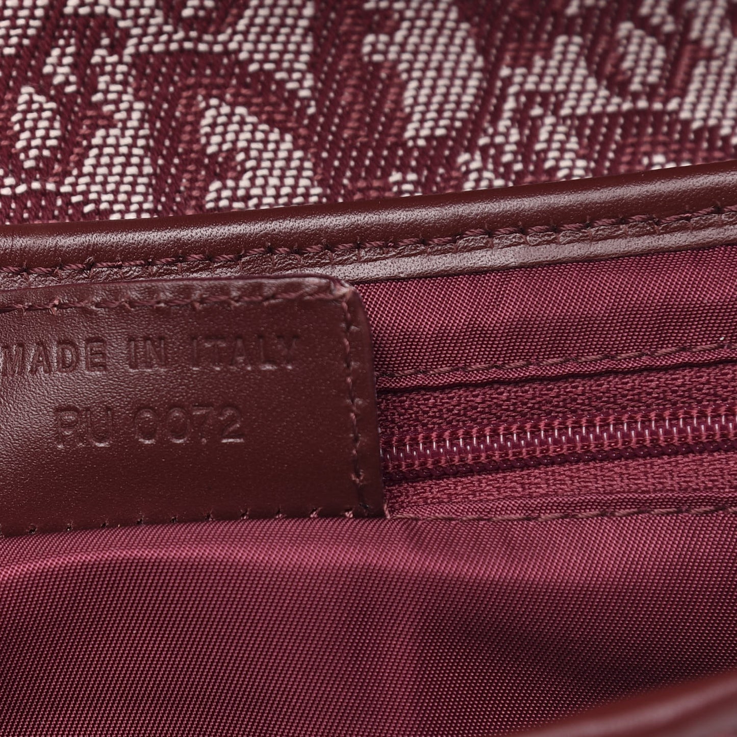 Monogram Saddle Bag Burgundy