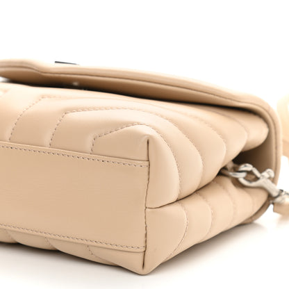 Saint Laurent Calfskin Y Quilted Monogram Toy Loulou Crossbody Bag Nude Powder 9 of 9