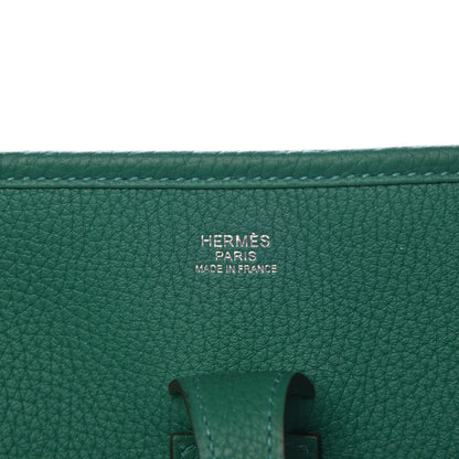 Hermes Taurillon Clemence Evelyne III PM Vert Vertigo 6 of 8