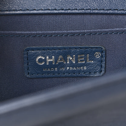 Chanel Lambskin Quilted Medium Top Handle Boy Flap Blue 6 of 13