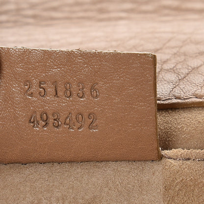 Gucci Pebbled Calfskin 1973 Clutch Beige 8 of 10