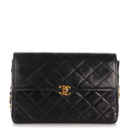 Chanel Lambskin Quilted Small Single Flap Navy 1 of 8