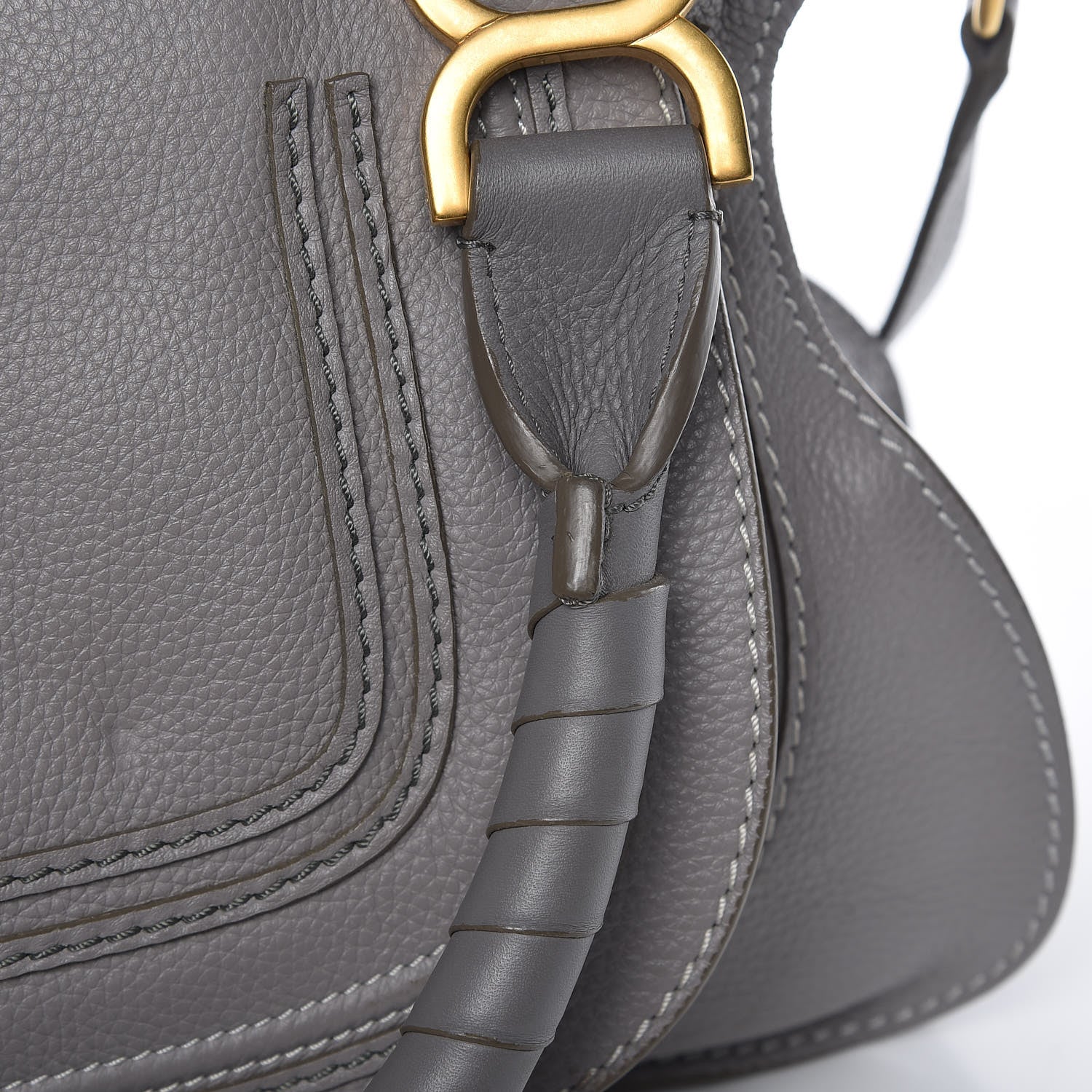 Chloe Calfskin Medium Marcie Satchel Cashmere Grey 14 of 16