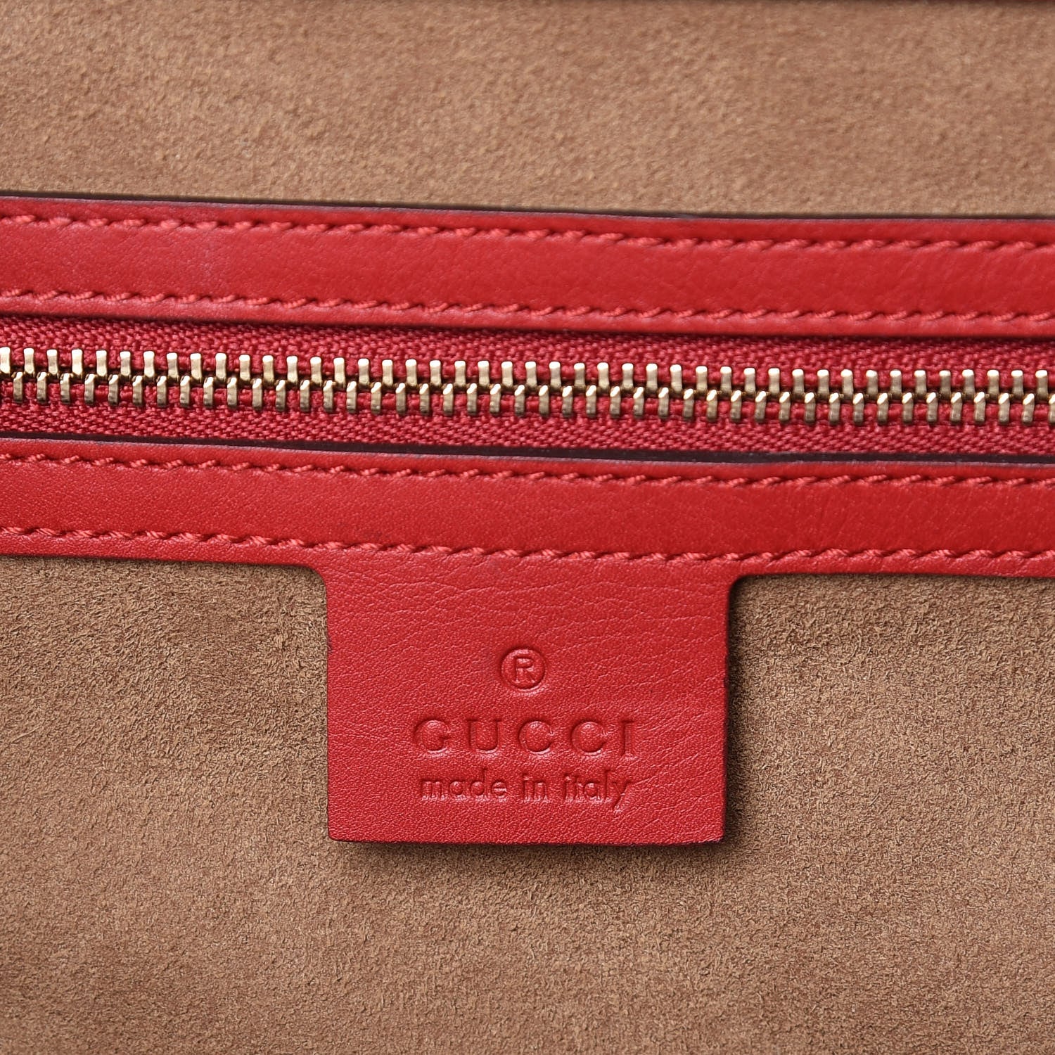 Gucci GG Supreme Monogram Calfskin Medium Padlock Top Handle Bag Beige Hibiscus Red New Rosette 6 of 10