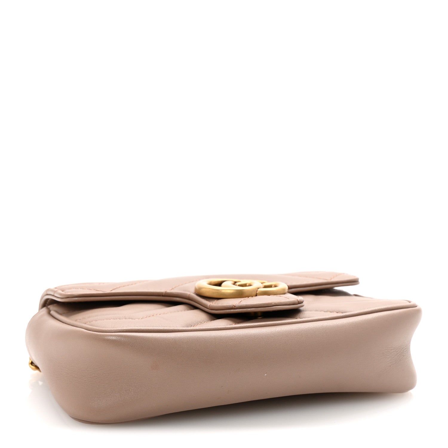 Gucci Calfskin Matelasse Super Mini GG Marmont Shoulder Bag Porcelain Rose 4 of 10