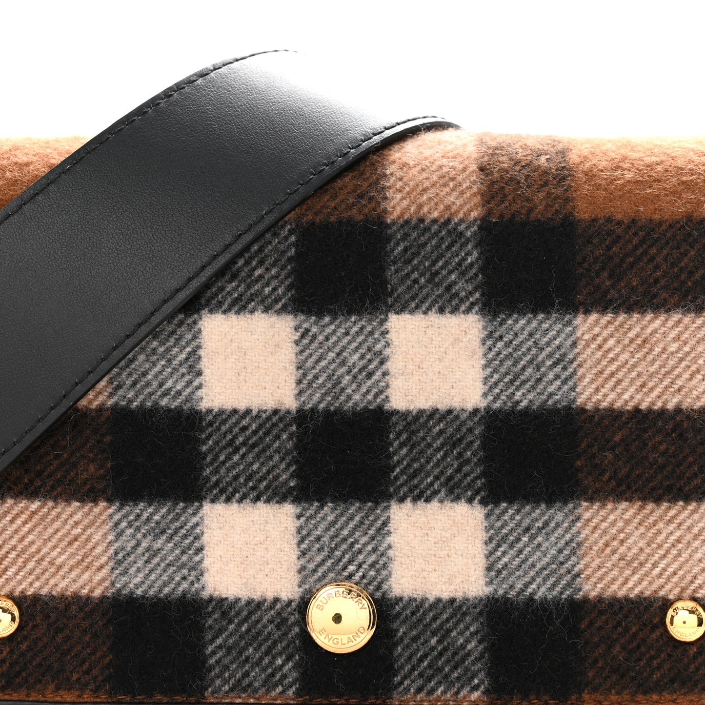 Cashmere Hackberry Check Note Medium Crossbody Bag Brown