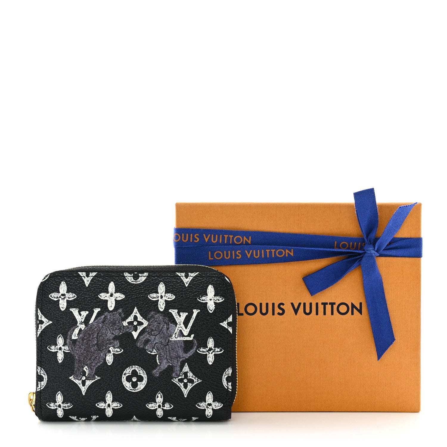 Louis Vuitton Catogram Zippy Coin Purse Black 8 of 8