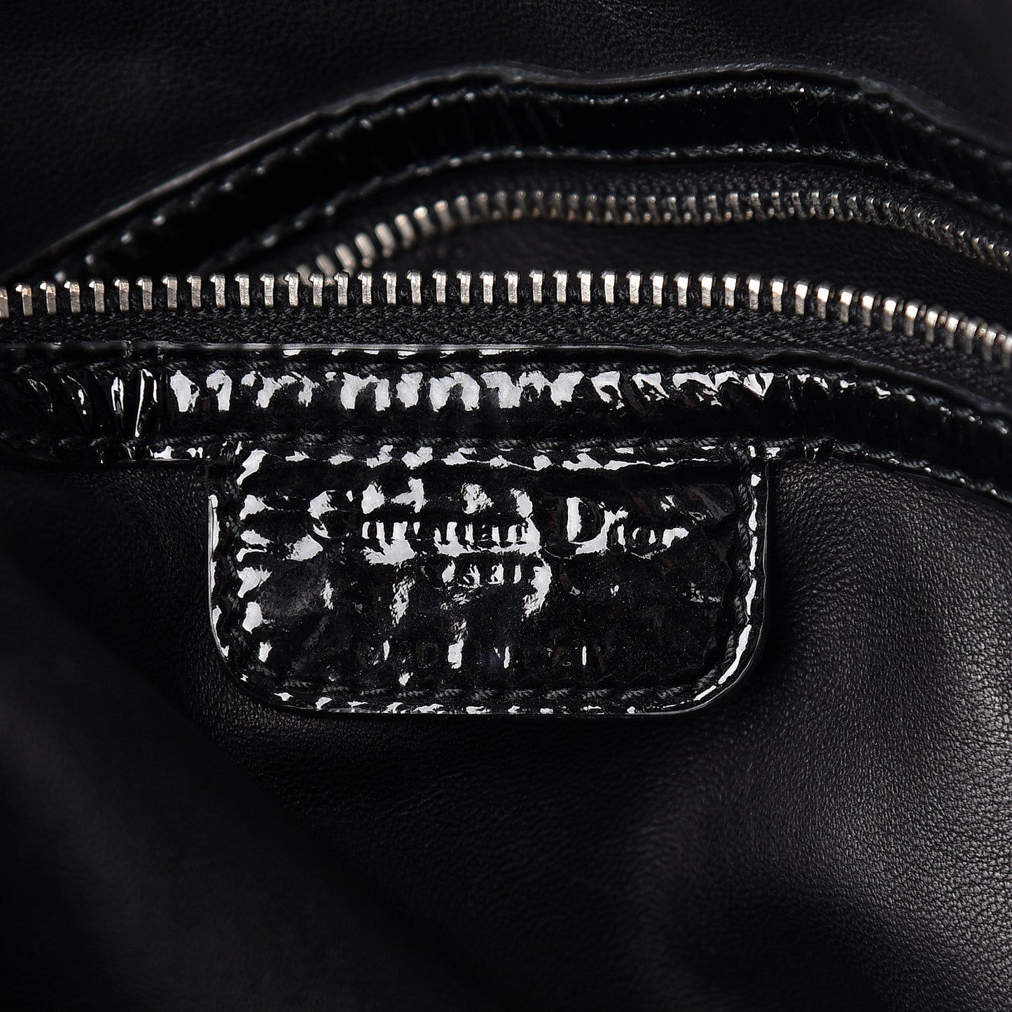 Patent Cannage Dior Soft Shopping Tote Black
