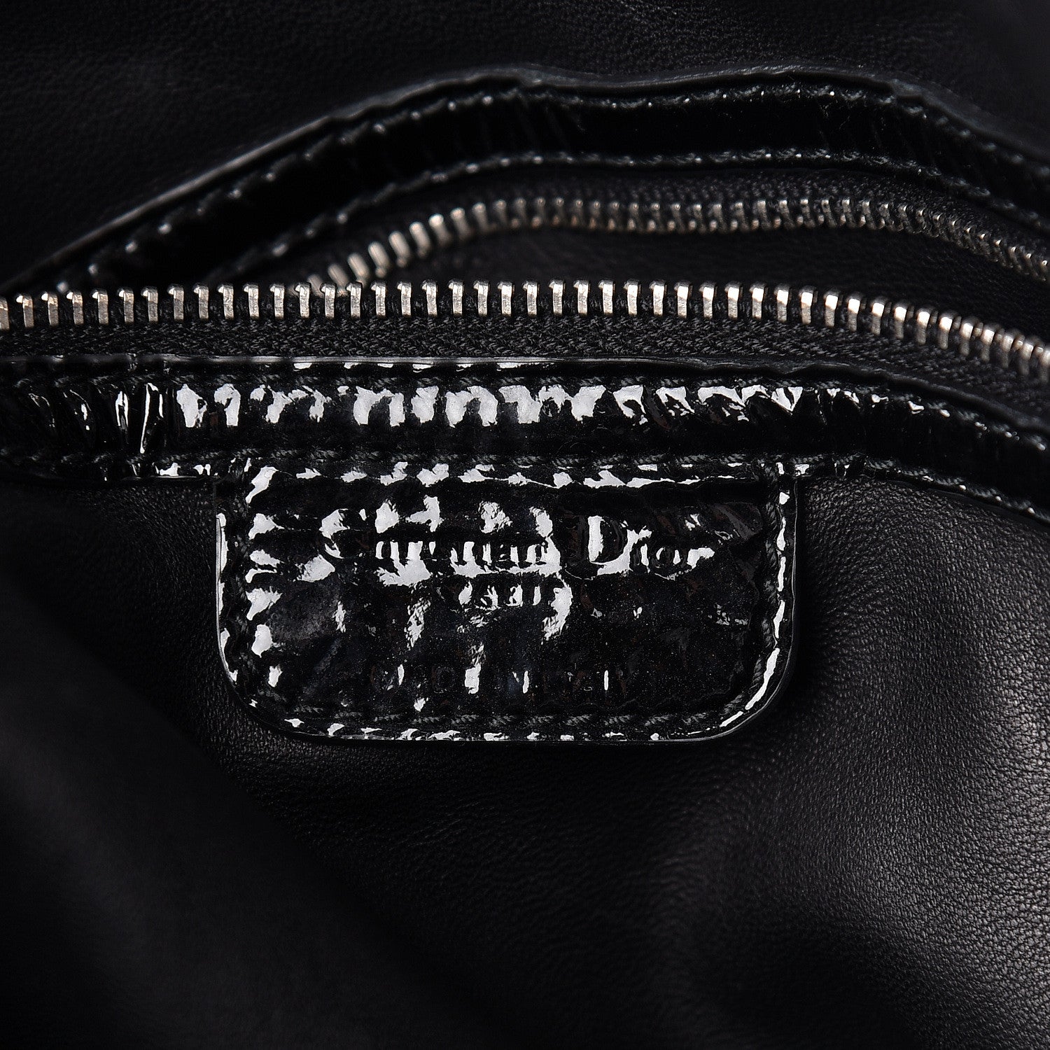 Christian Dior Patent Cannage Dior Soft Shopping Tote Black 6 of 10