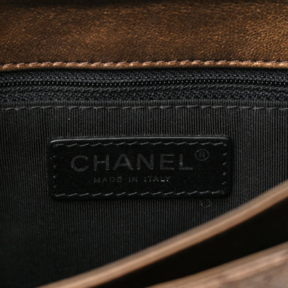 Chanel Metallic Goatskin Quilted Mini Square Flap Bronze 6 of 11