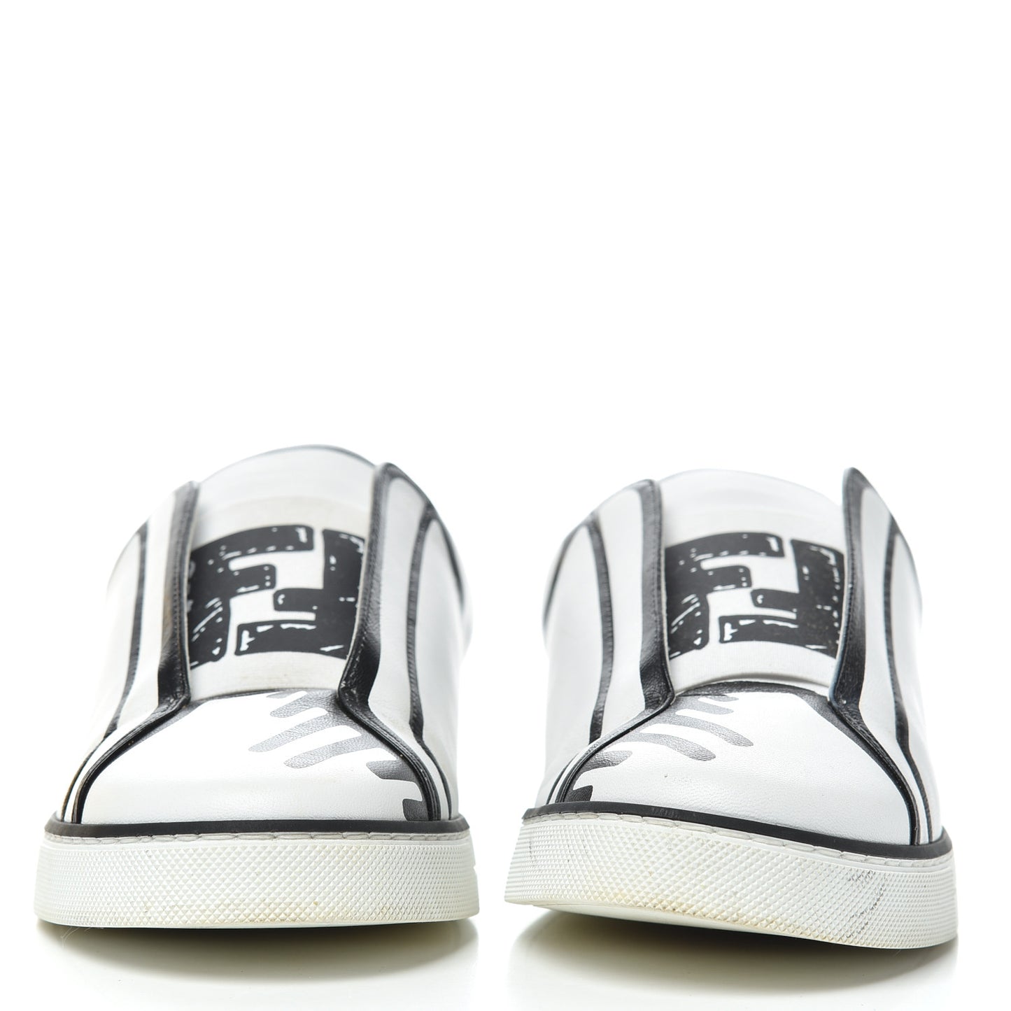 X JOSHUA VIDES Nappa Rockoclick Slip On Sneakers 37.5 Snow White Black