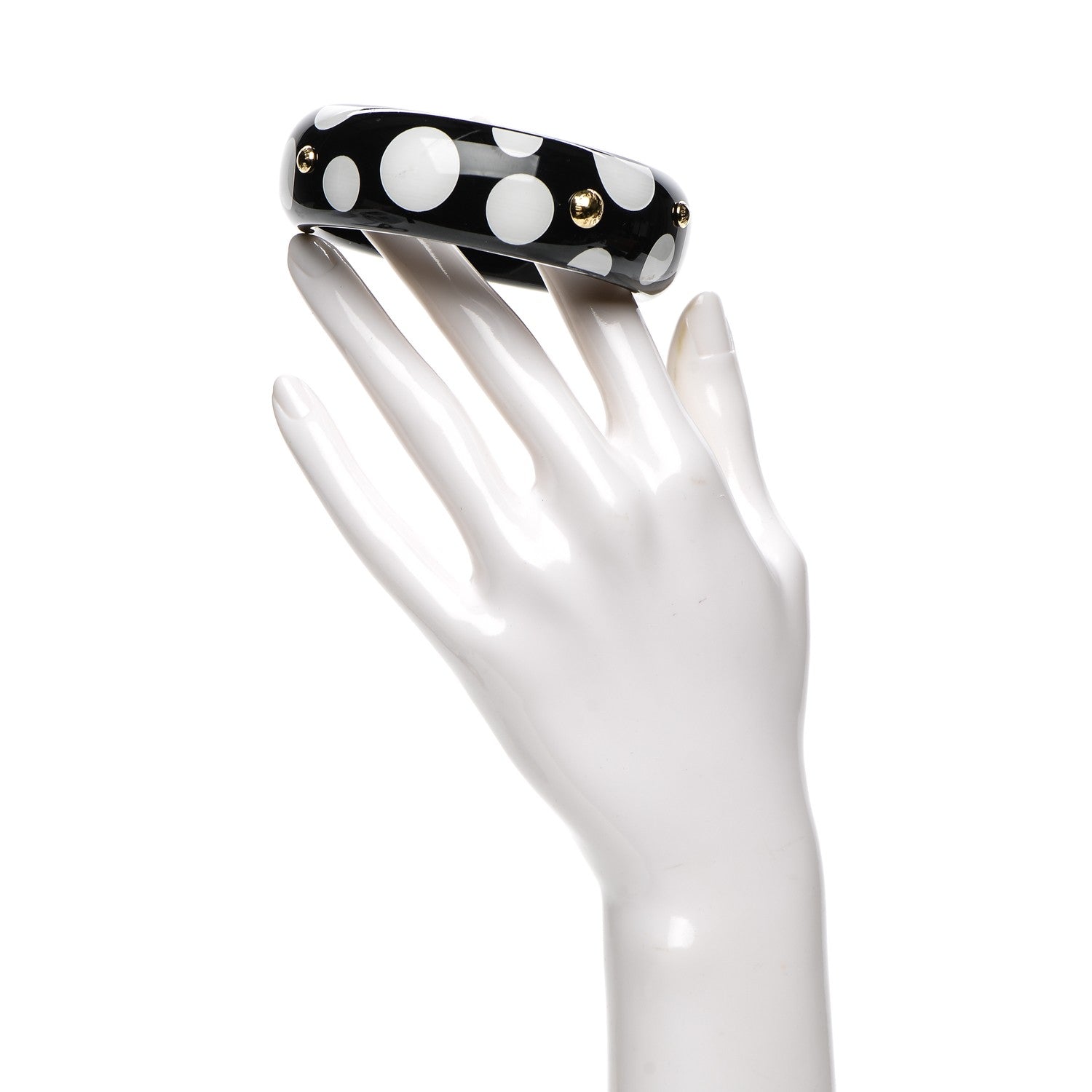 Louis Vuitton Kusama Infinity Dots Bangle GM Black 2 of 9