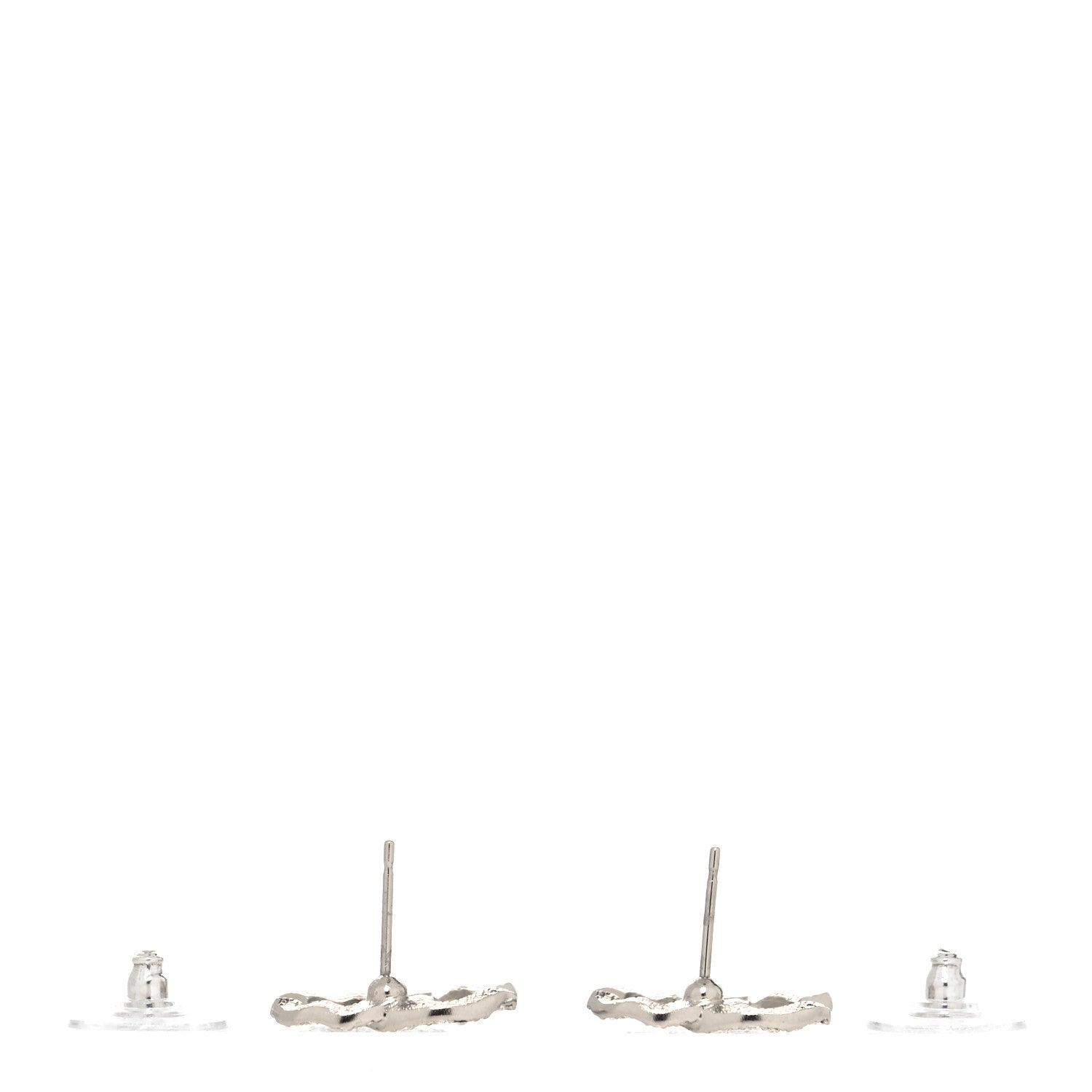 Chanel Crystal Large CC Earrings Silver 3 of 4