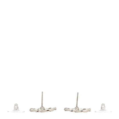 Chanel Crystal Large CC Earrings Silver 3 of 4
