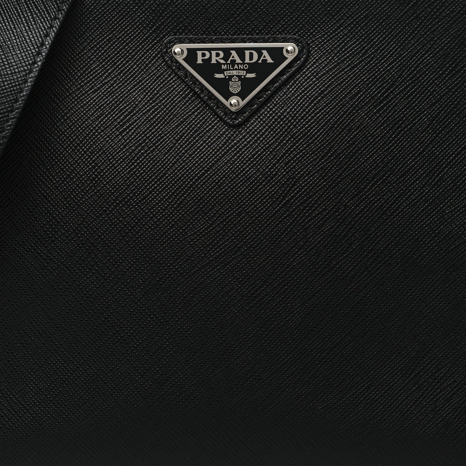 Prada Saffiano Travel Medium Brique Crossbody Bag Black 8 of 10