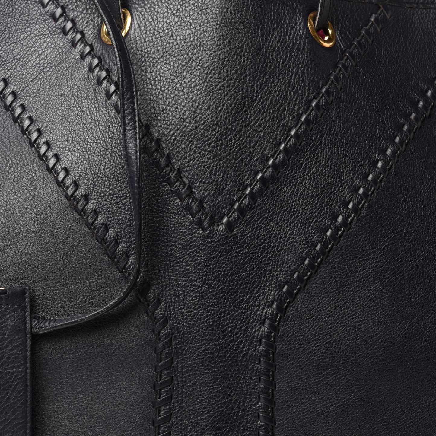 Calfskin Large Neo Double Reversible Tote Navy